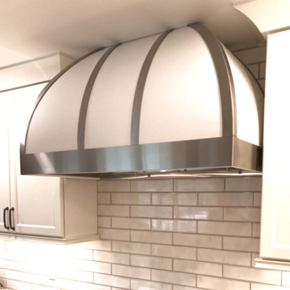 White Powder Coated Range Hood