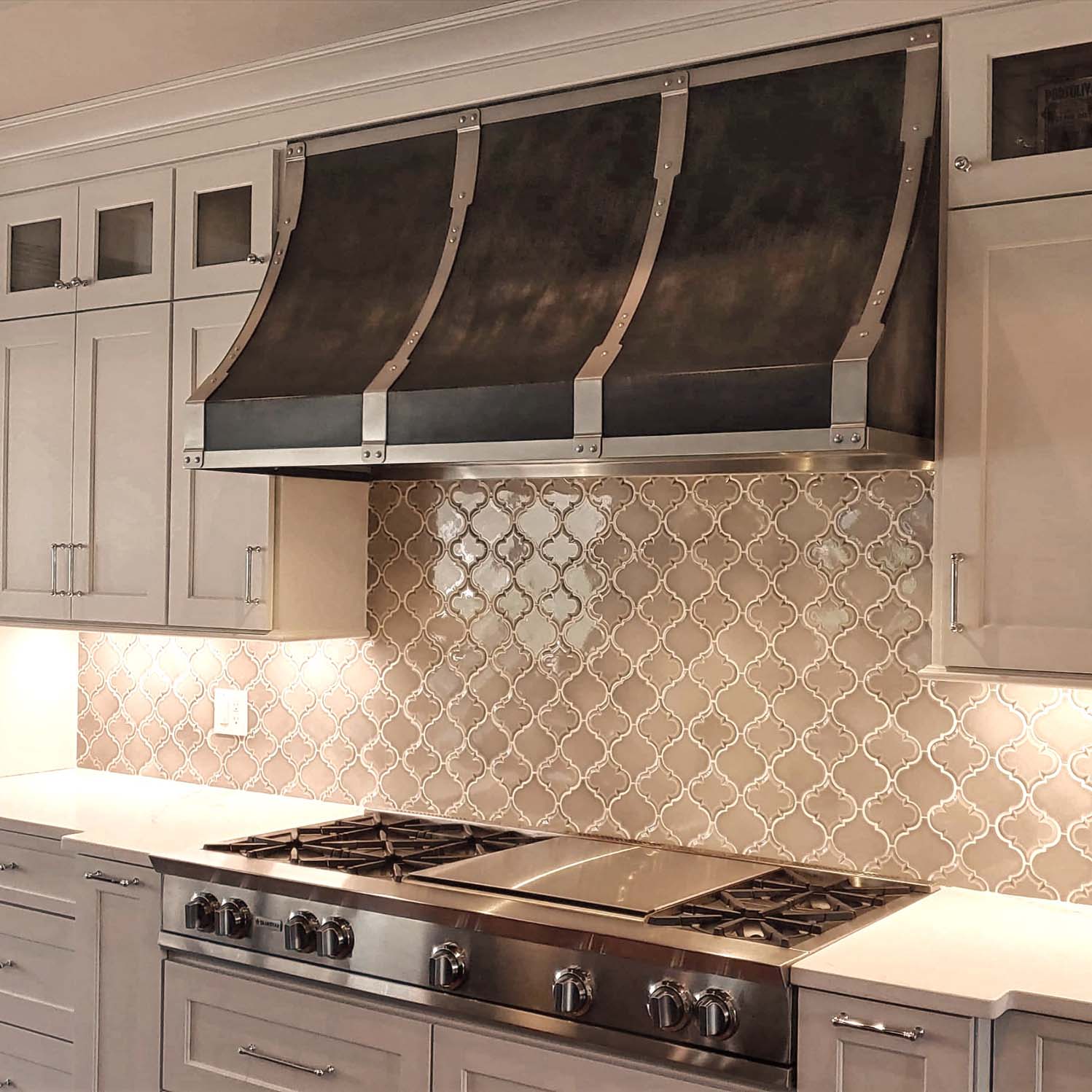 MetalCraft Custom Aged Aluminum and Stainless Steel Range Hood