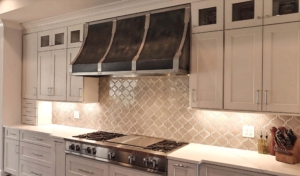 MetalCraft Custom Aged Aluminum and Stainless Steel Range Hood