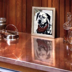 Custom Shiny Copper Countertop