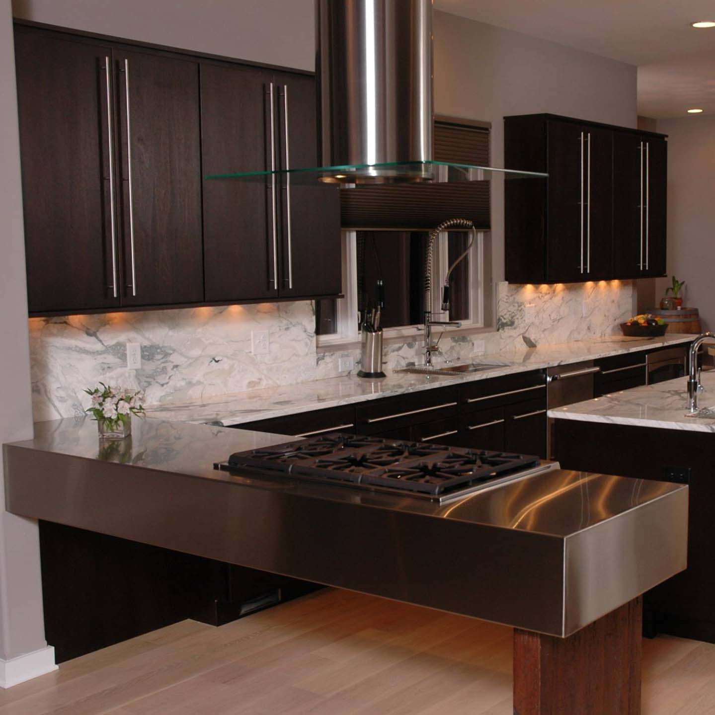 MetalCraft Custom Modern Stainless Steel Countertop