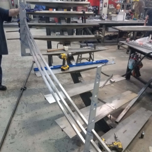 MetalCraft Custom Stainless Steel Monorail Staircase