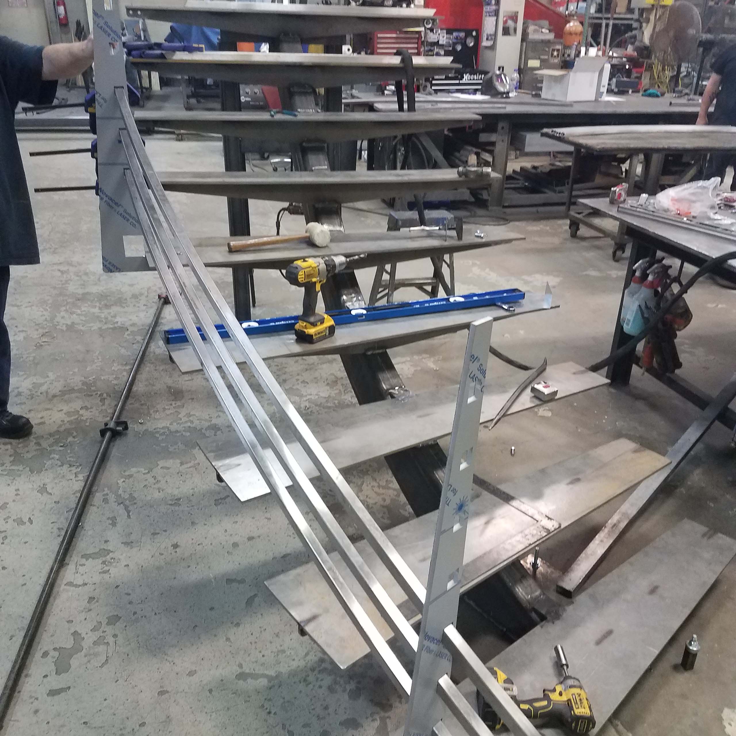 MetalCraft Custom Stainless Steel Monorail Staircase MetalCraft Custom Stainless Steel Monorail Staircase