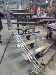 MetalCraft Custom Stainless Steel Monorail Staircase