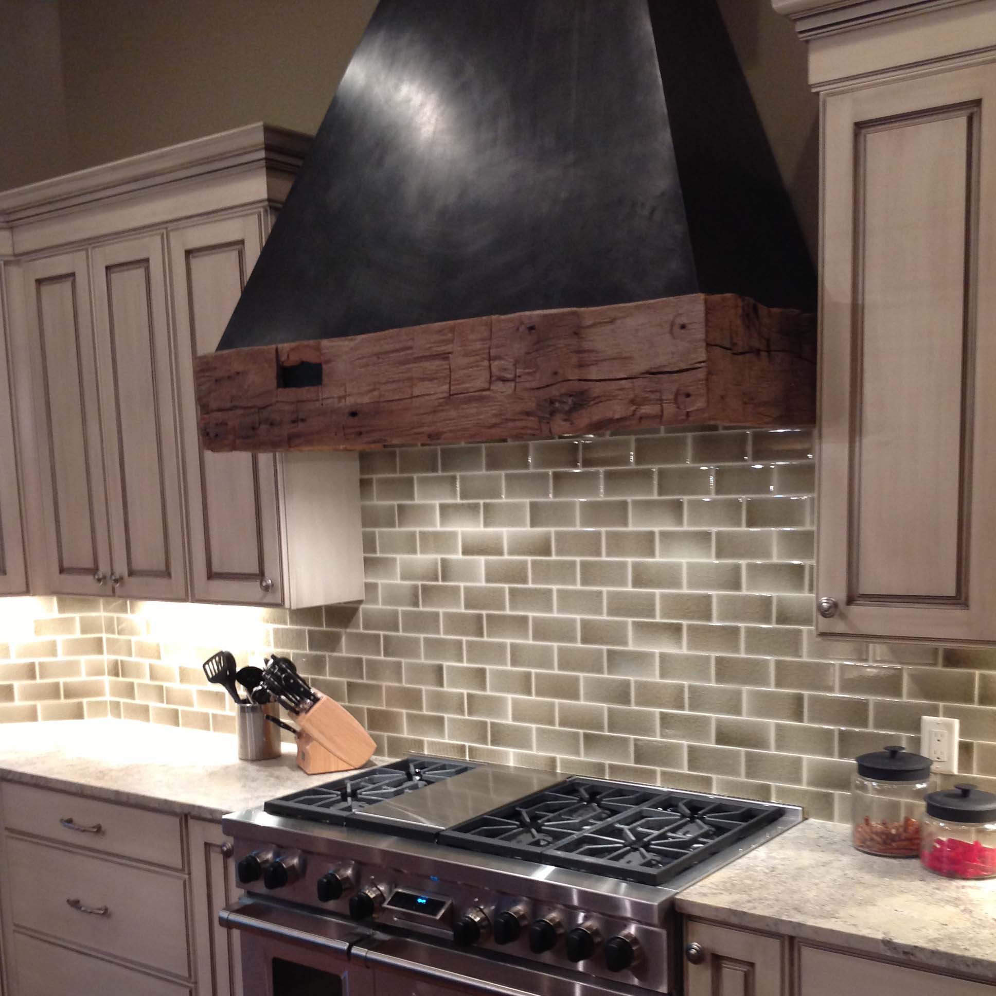 MetalCraft Custom Iron and Reclaimed Lumber Range Hood