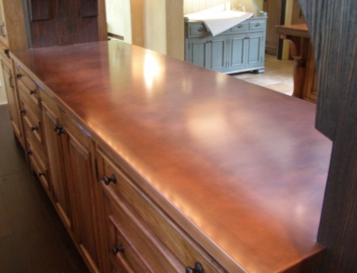 Custom Copper Pass-Through Countertop
