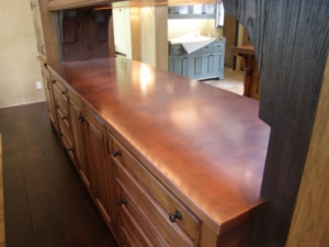 MetalCraft Custom Copper Pass-Through Countertop