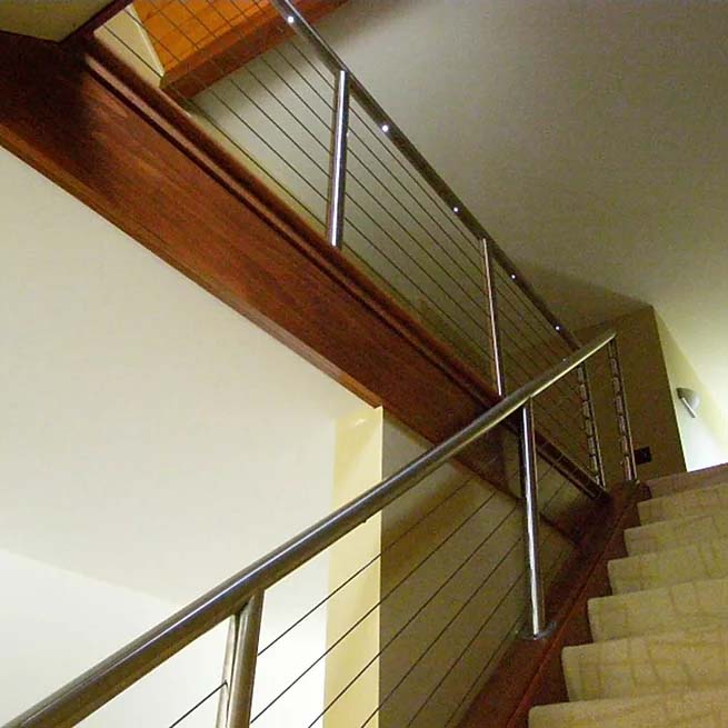 MetalCraft Custom Stainless Steel and Cable Handrail