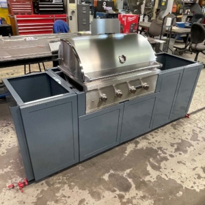 MetalCraft Powder Coated Custom Cabinets for Outdoor Cooking Area