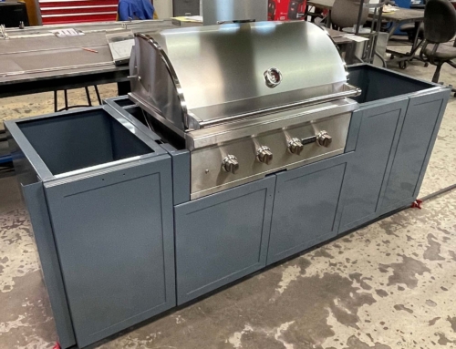 Powder Coated Custom Cabinets for Outdoor Cooking Area
