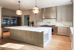 MetalCraft Custom Stainless Steel Range Hood with Brass Trim