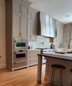 MetalCraft Custom Stainless Steel Range Hood with Brass Trim