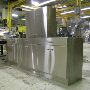 MetalCraft Custom Stainless Steel Cabinets for Sauna