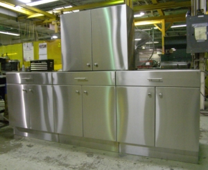 MetalCraft Custom Stainless Steel Cabinets for Sauna